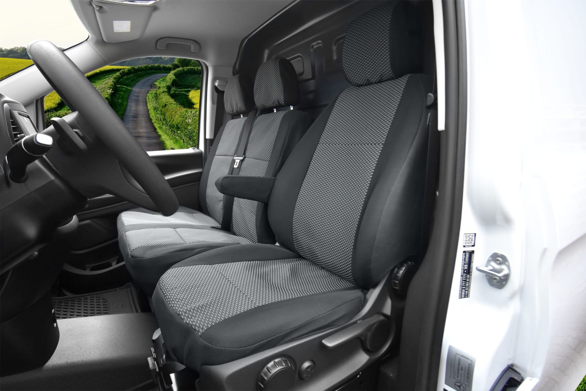 Mercedes Vito W447 (od 2014-) Pokrowce materiał żakardowy LUX