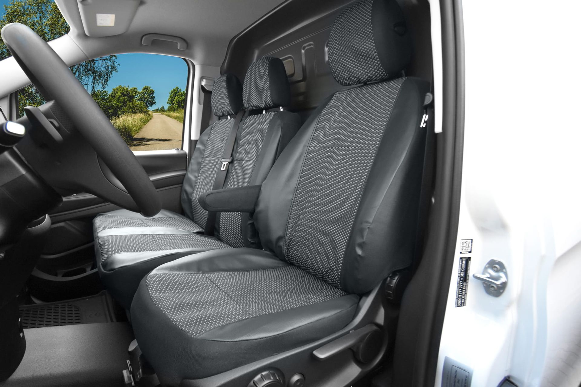 Mercedes Vito W447 (od 2014-) Pokrowce materiał żakardowy + eko-skóra VIVA