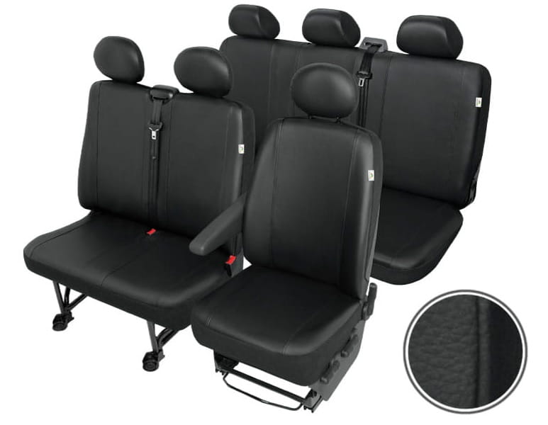 Volkswagen T6 / T6.1 (6 miejsc od 2015-) Pokrowce samochodowe eko skóra