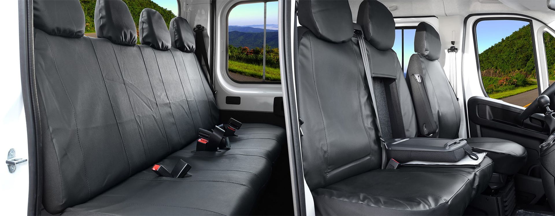 Fiat Ducato 7 miejsc (od 2006- / od 2016-) Pokrowce skóra