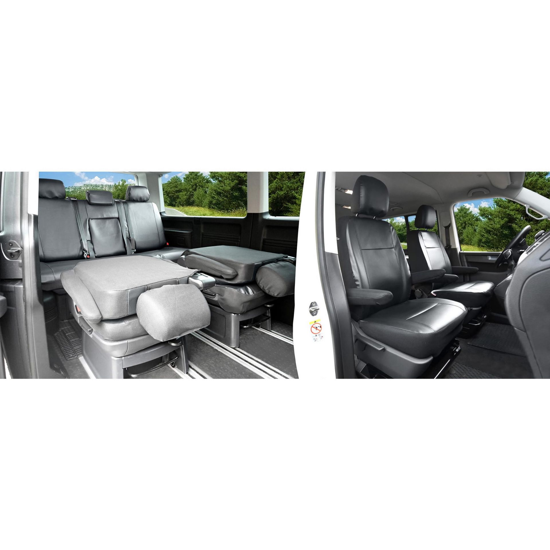 Volkswagen T6 / T6.1 Multivan (od 2015- / od 2019-) Pokrowce dedykowane MEISTER (eko-skóra)