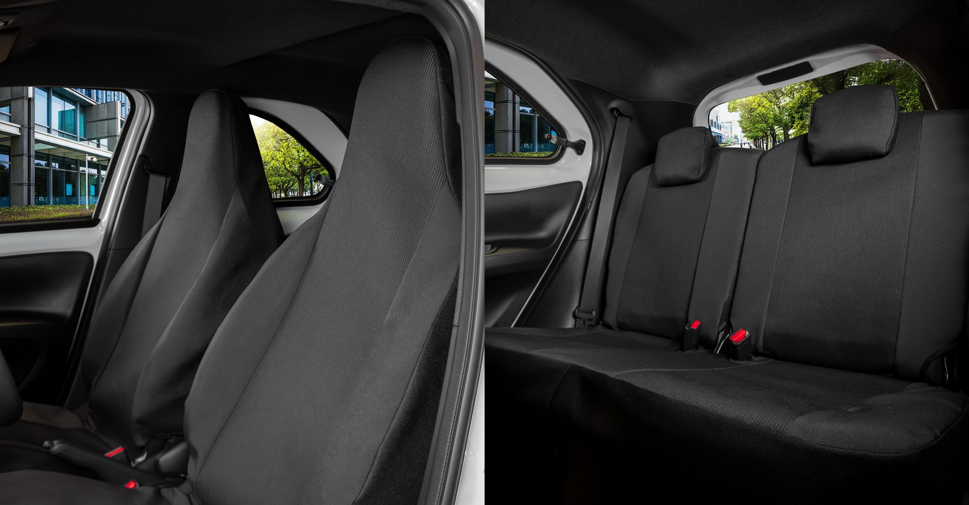 Toyota Aygo X OFERTA HURTOWA (komplet od 2022-) Pokrowce dedykowane materiał tapicerski