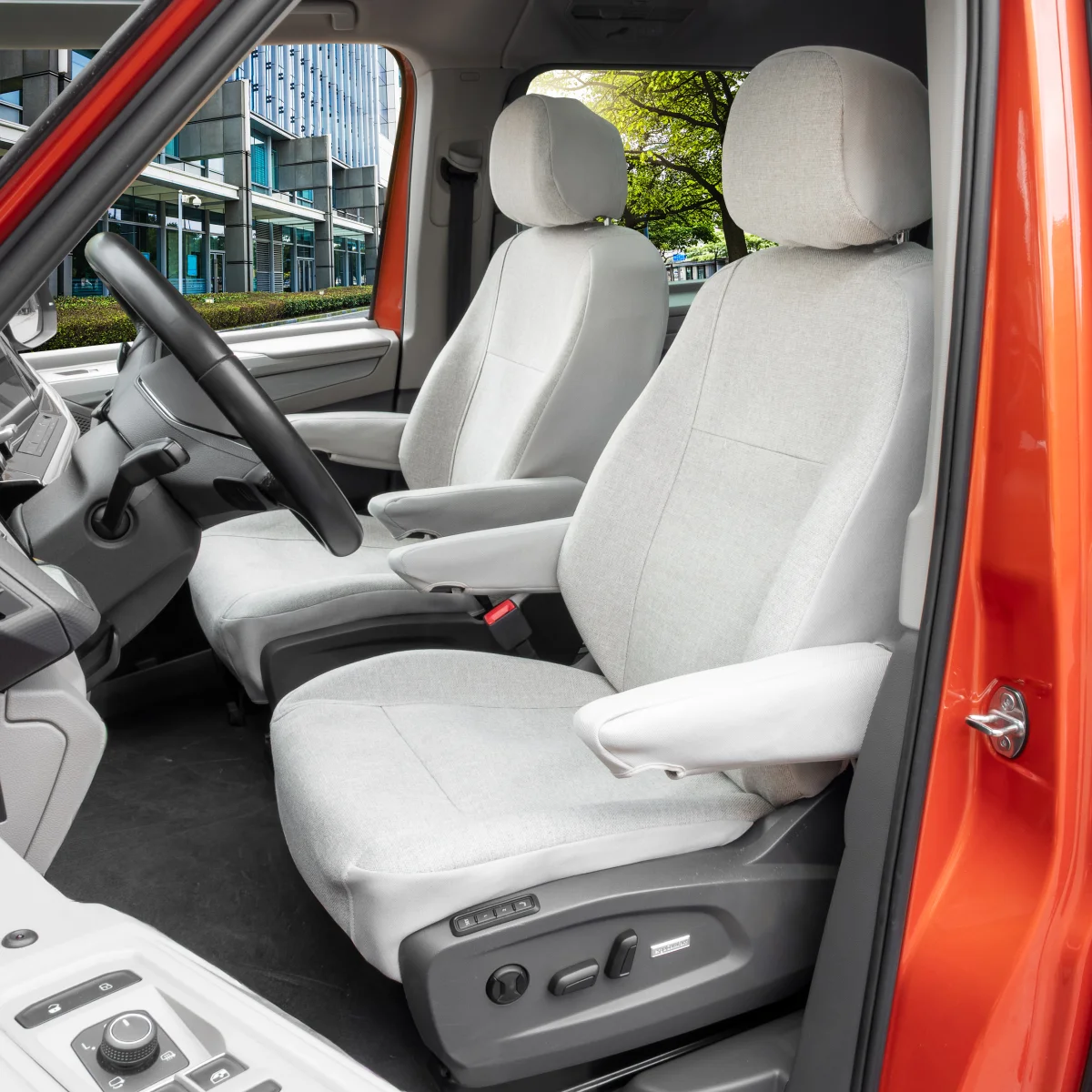 Volkswagen Multivan T7 (2 miejsca od 2022-) LEN BEIGE Materiał tapicerski (przód 1+1)