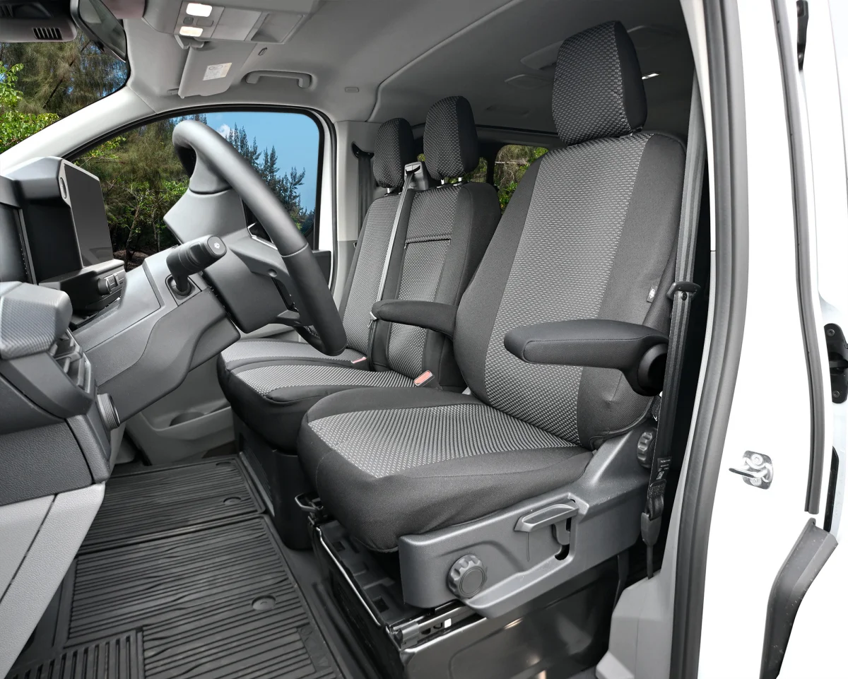 Ford Tourneo Custom 3 miejsca (od 2024-) Pokrowce materiał żakardowy