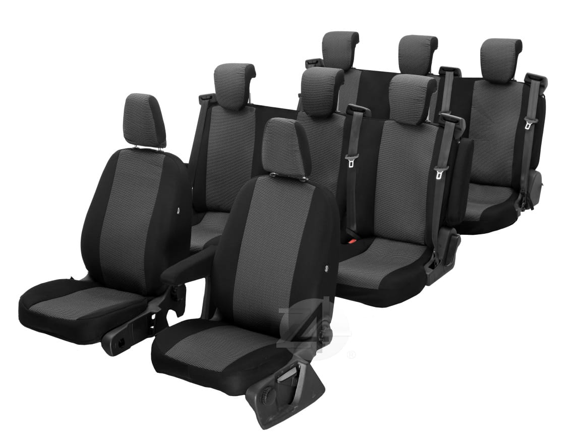Ford Tourneo Custom (8 miejsc 2012-2018) Pokrowce materiał żakardowy