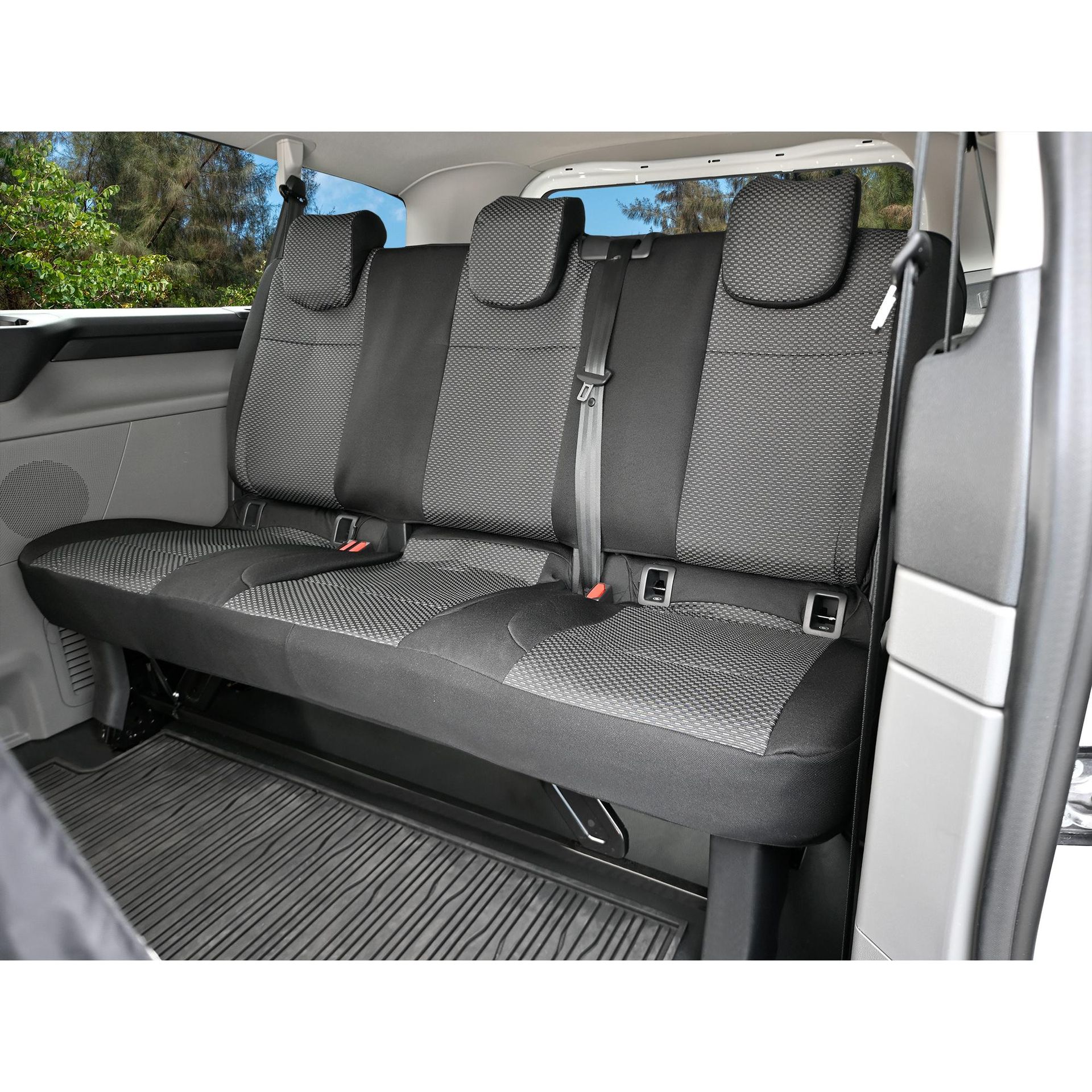 Volkswagen T7 (Transporter / Caravelle 3. rząd od 2024-) Pokrowce materiał żakardowy
