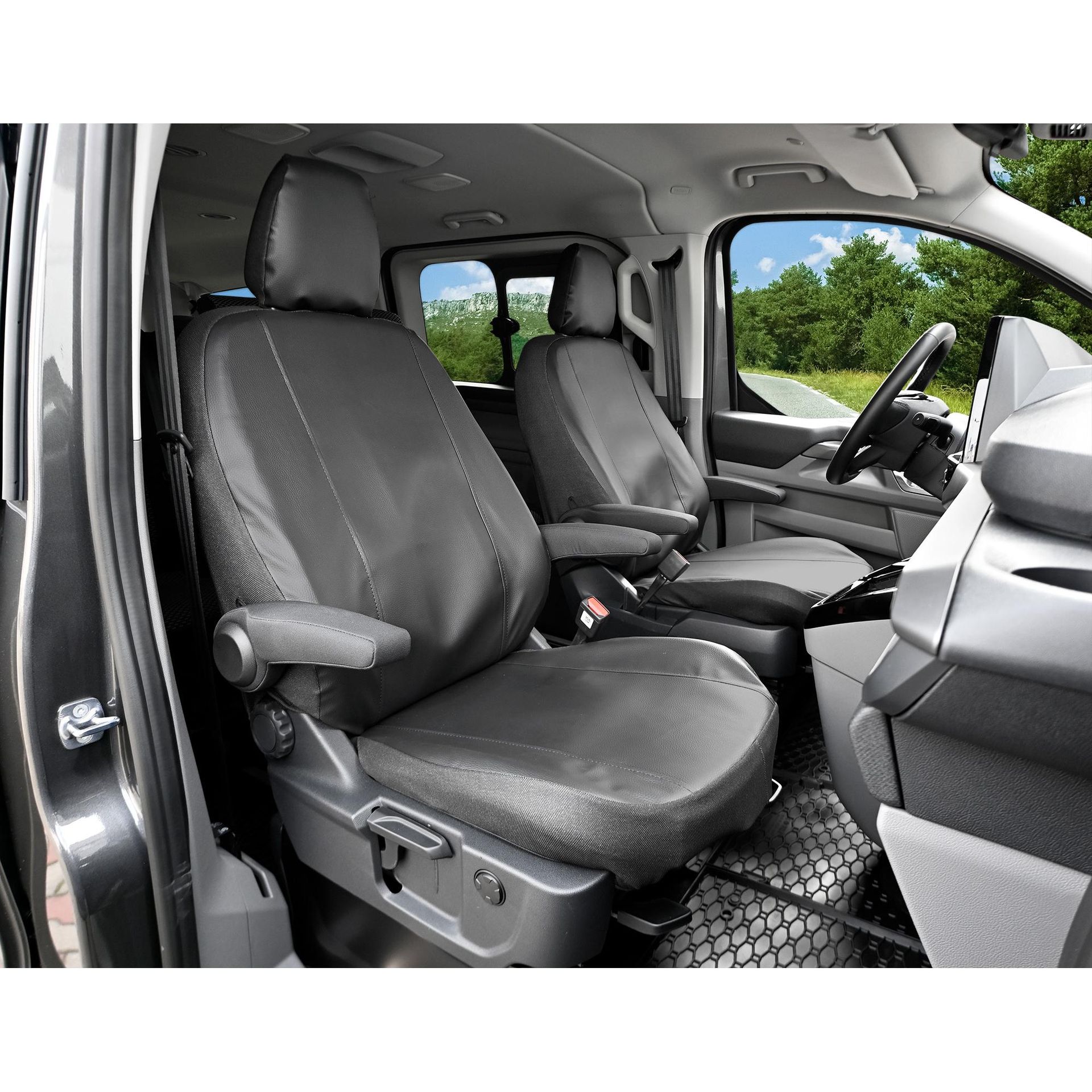 Volkswagen T7 Transporter / Caravelle (2 miejsca od 2024-) Pokrowce Eko-skóra