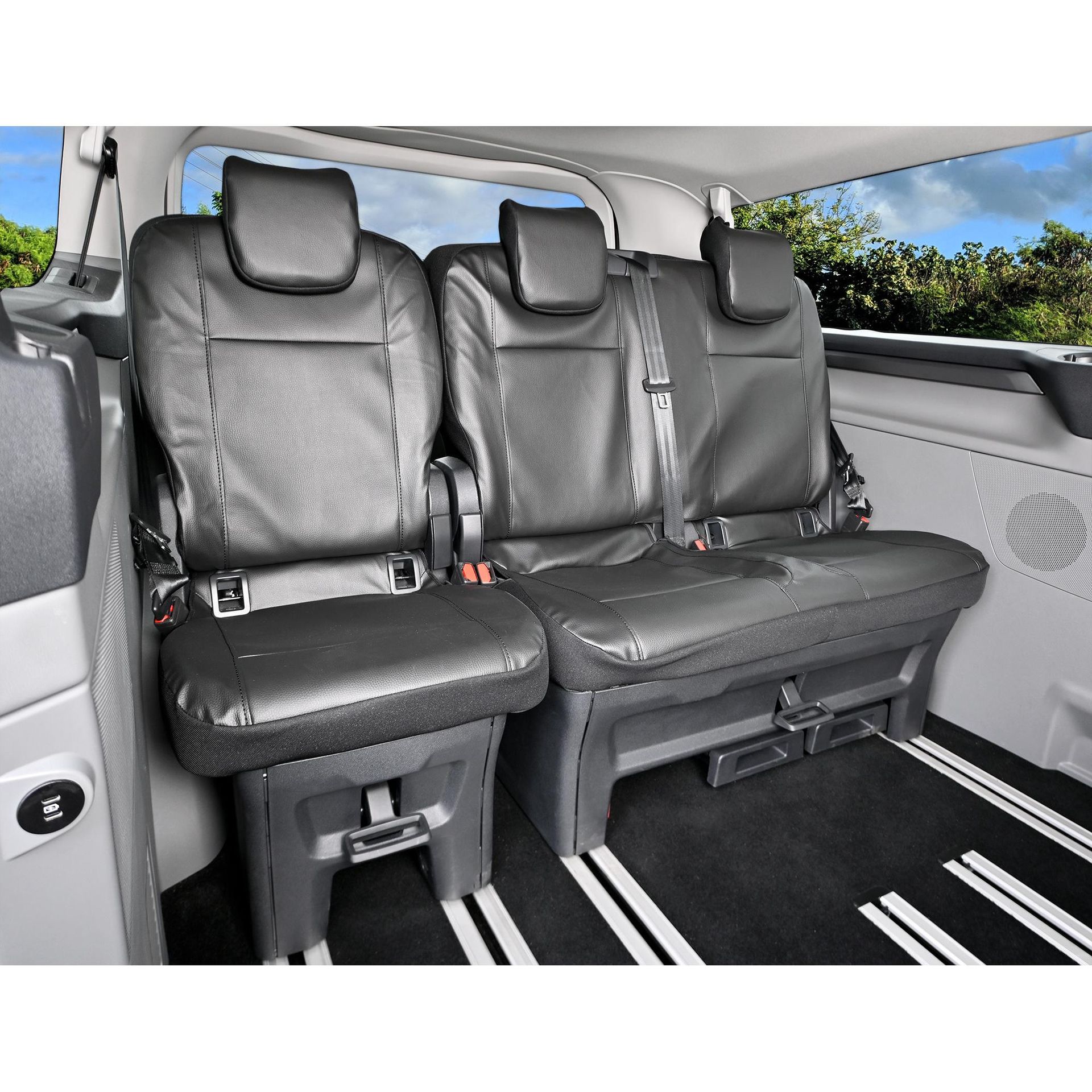 Ford Tourneo Custom 3. rząd (od 2024-) Pokrowce Eko-skóra