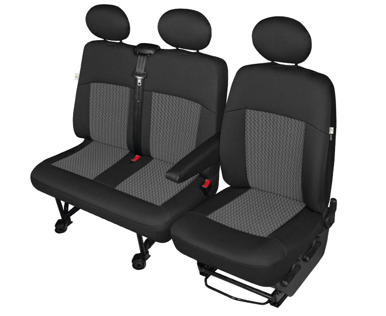 Renault Trafic (3 miejsca 2002-2014) Komplet pokrowców na siedzenia