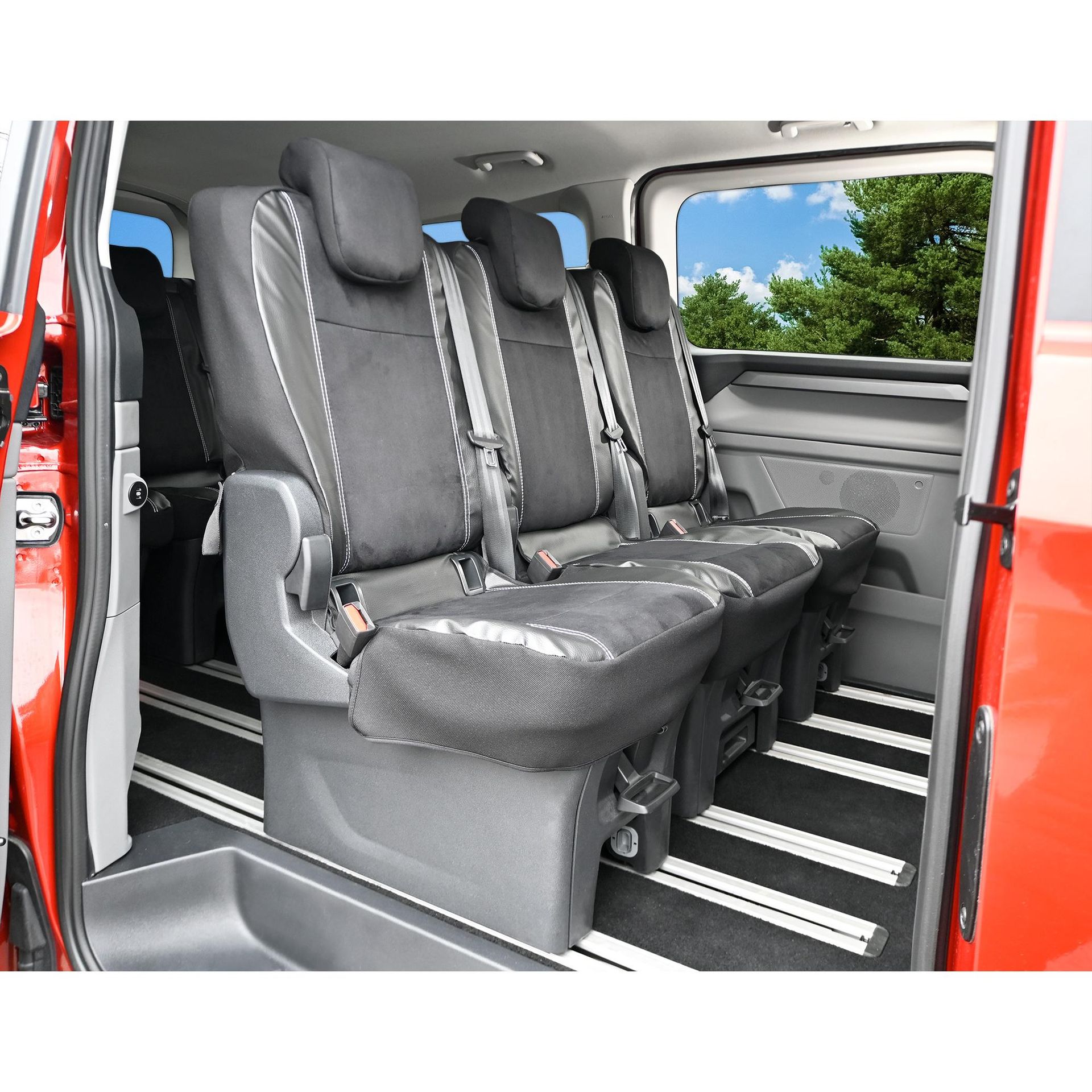 Ford Tourneo Custom 2. rząd (1+1+1 od 2024-) Pokrowce eko skóra + eko alkantara