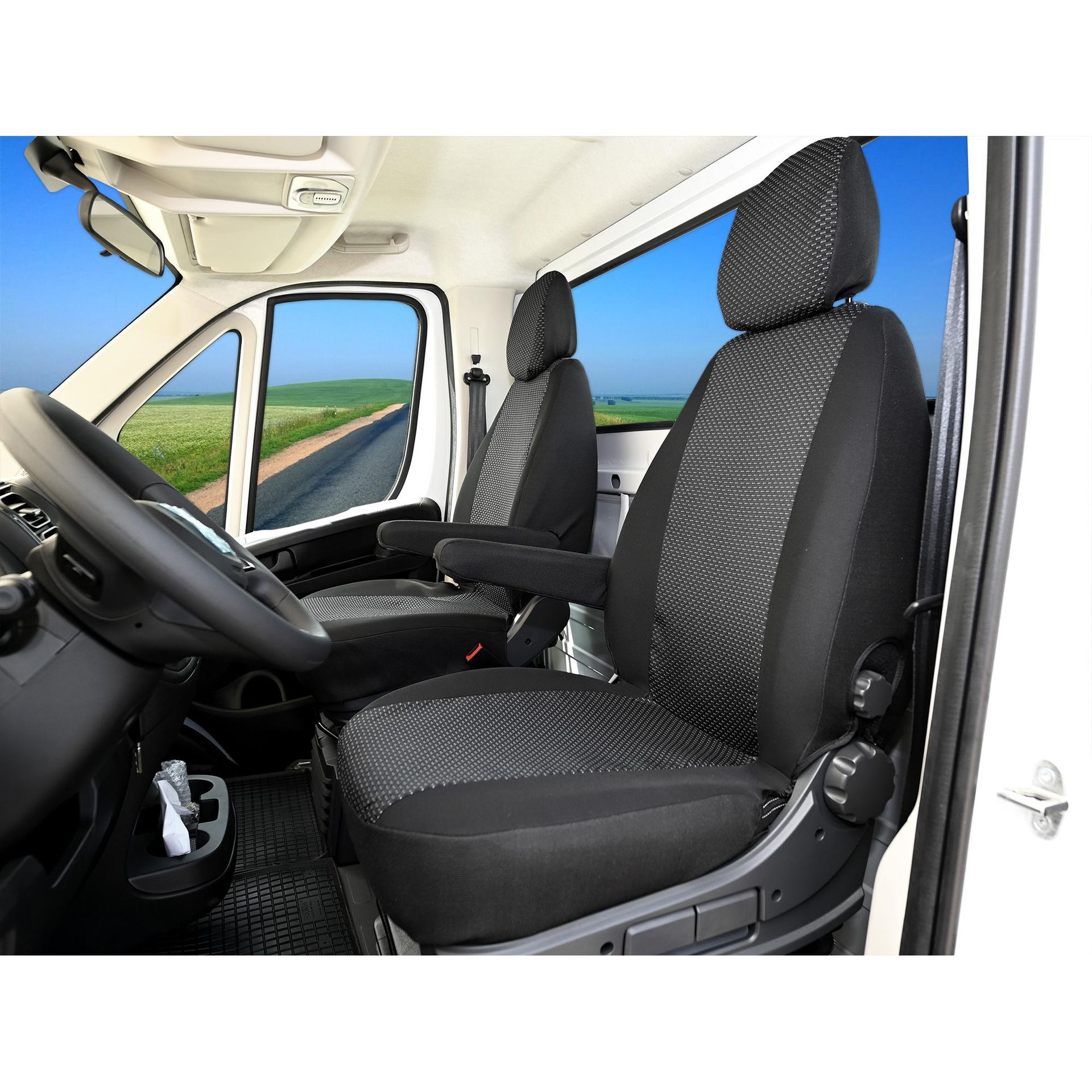 Toyota Proace Max (2 miejsca od 2024-) Pokrowce materiał żakardowy