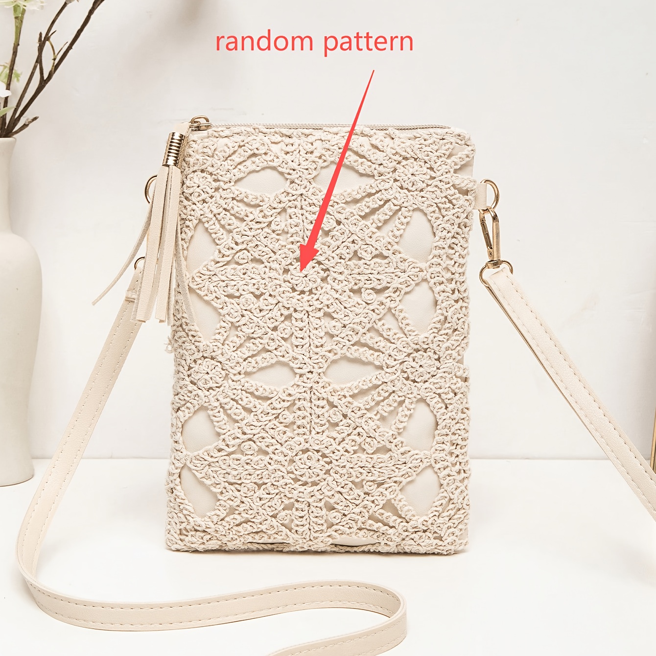TEMU torebka z trawy 2025 Pusta Torba Crossbody Retro Casual na jedno ramię Damska Torba
