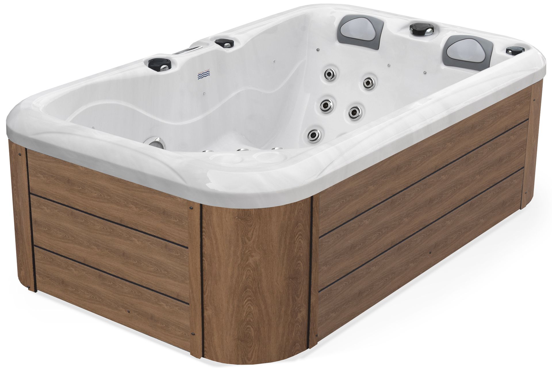 Aquess Wanna ogrodowa z hydromasażem Zenya 1201 Brown 3-osobowa