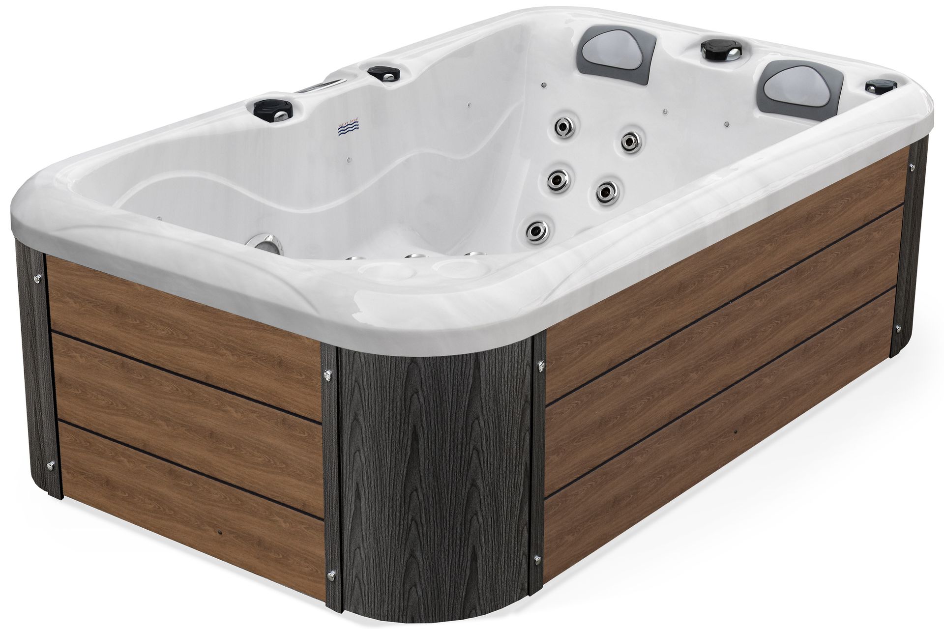 Aquess Wanna ogrodowa z hydromasażem Zenya 1201 Grey / Brown 3-osobowa