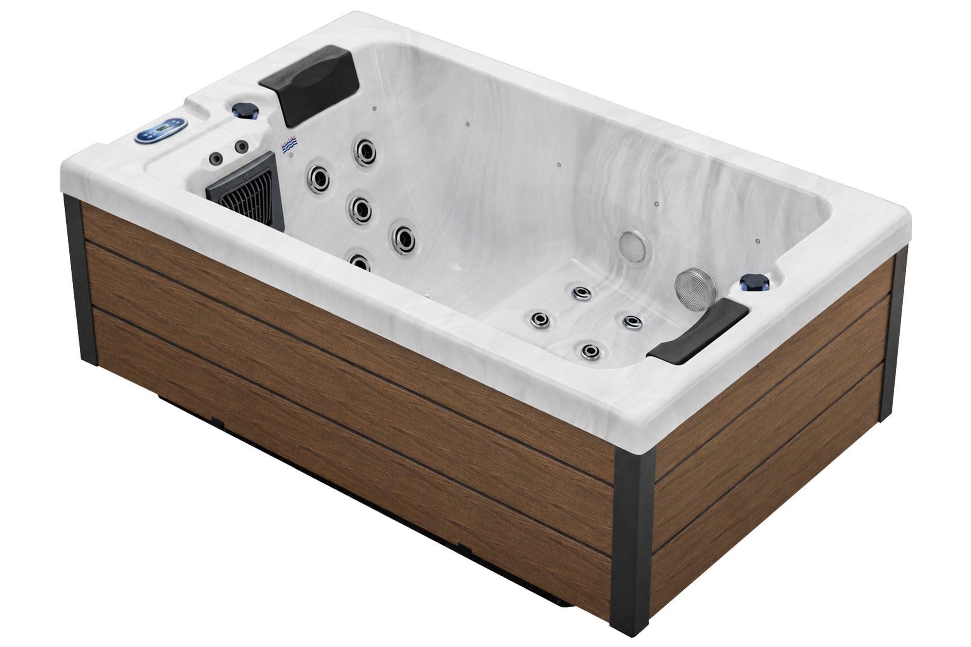 Aquess Wanna ogrodowa z hydromasażem Ellora 1201 Grey / Brown 2-osobowa