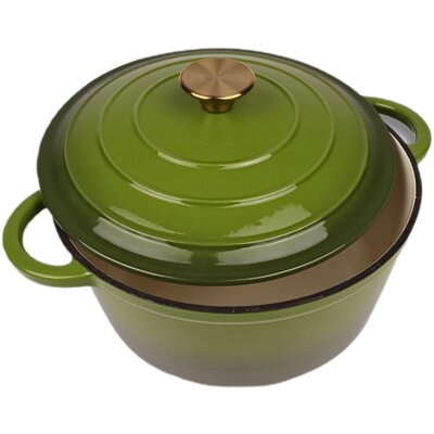 Garnek żeliwny HAGE DQ24 Oliwkowy 4L