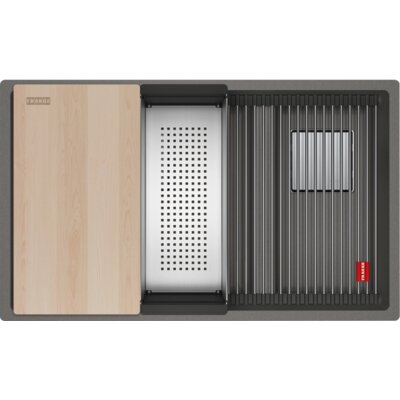 Franke Zlewozmywak półtorakomorowy Kanon KNG PRO 160-46-21 125.0749.678 Kamienny szary 46x76