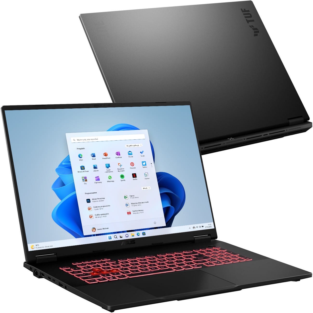 ASUS TUF Gaming A16 FA608UHI-R7165W - Ryzen 7 260 16'' 165Hz 16GB 512GB W11H RTX5050 90NR0KS1-M00C10