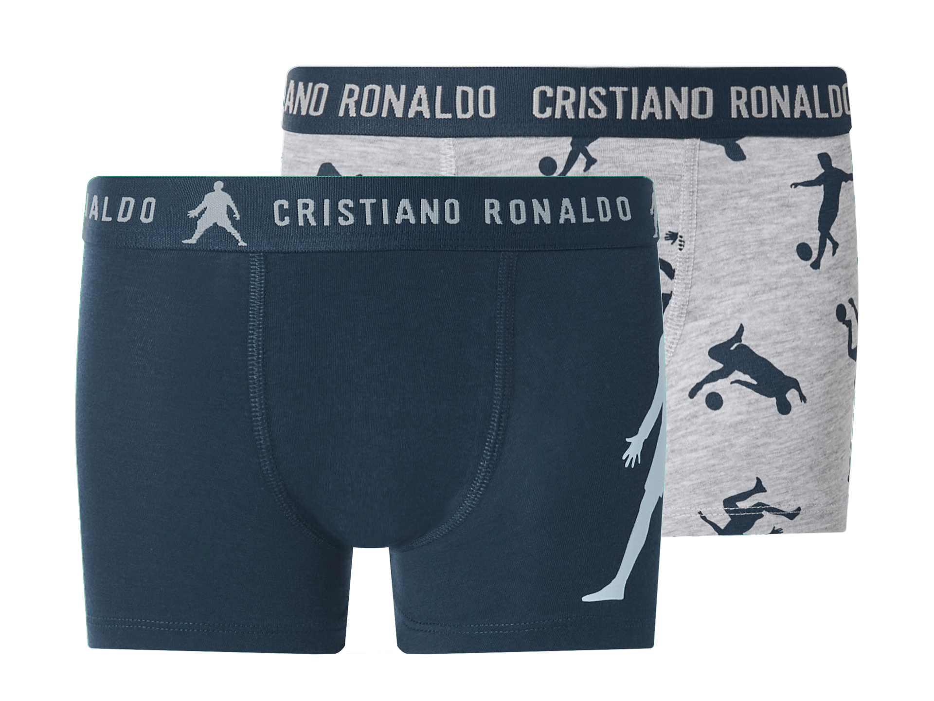 CR7 Bokserki dziecięce, 2 sztuki (Szary/granatowy, 122/128)