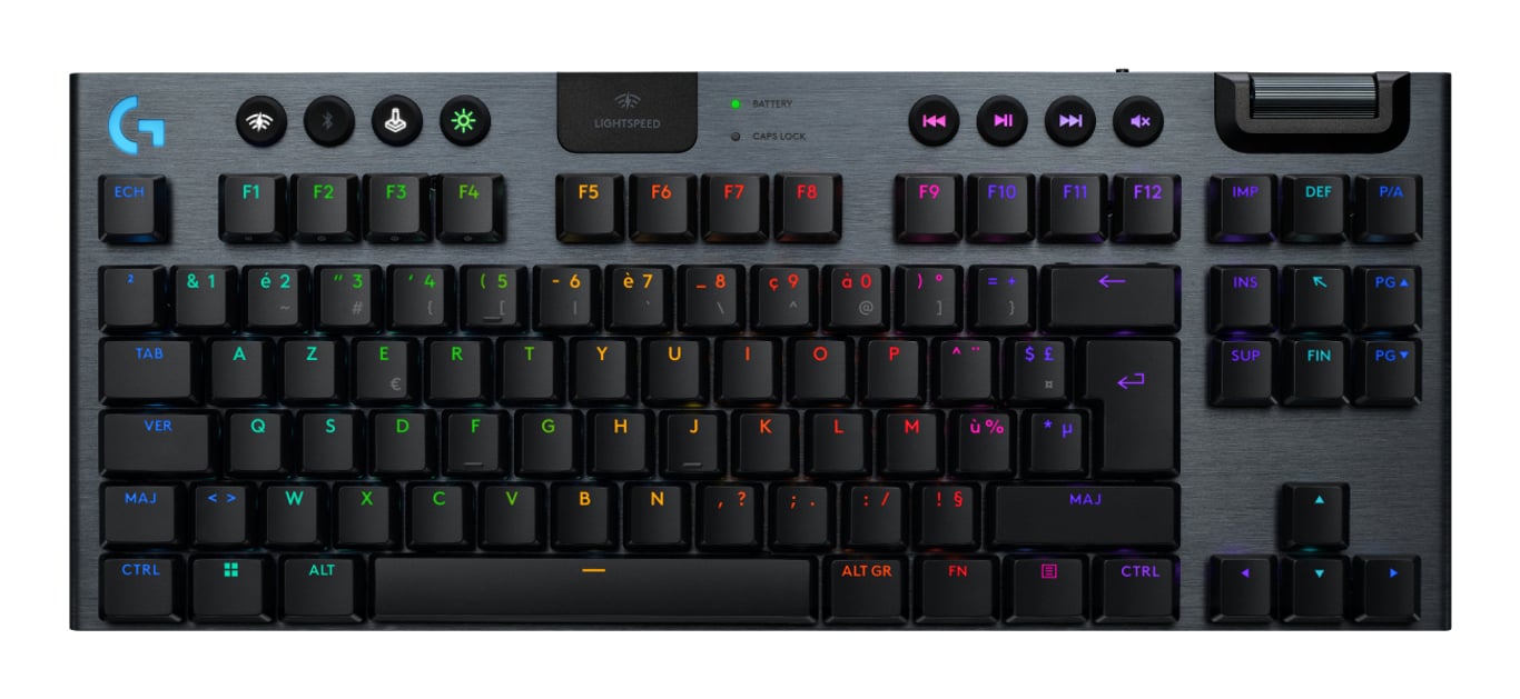 Logitech G G915 X LIGHTSPEED klawiatura Gaming USB + RF Wireless + Bluetooth AZERTY Francuski Czarny 920-012745