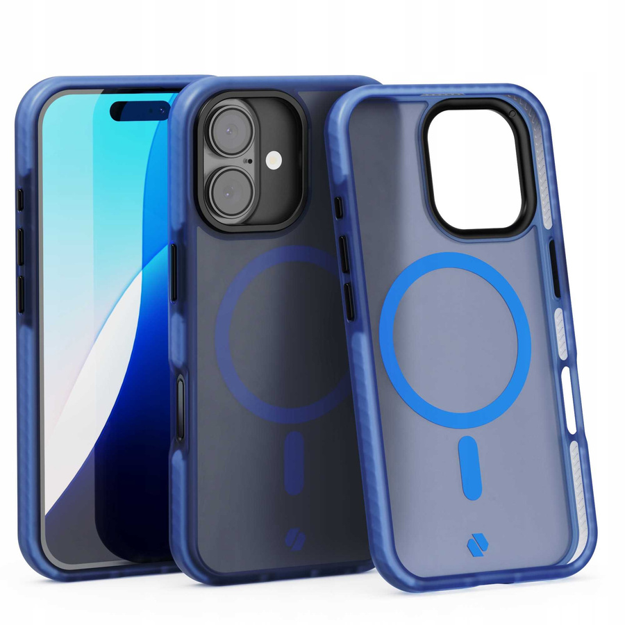 Spacecase Etui Hybrid Fusion Mag iPhone 16 dark blue