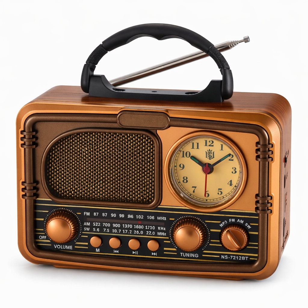 Martech Radio przenośne FM akumulatorowe z Bluetooth USB