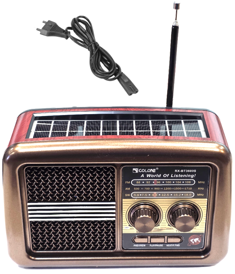 Martech FM Golon / Radio Aurora RetroAudio RX-BT3600S FM Sieciowo-bateryjne