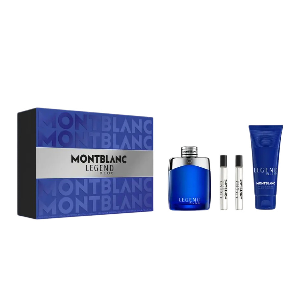 Mont Blanc Legend Blue zestaw woda perfumowana spray 100ml + woda perfumowana 7.5ml + woda perfumowana spray 7.5ml + żel pod prysznic 100ml