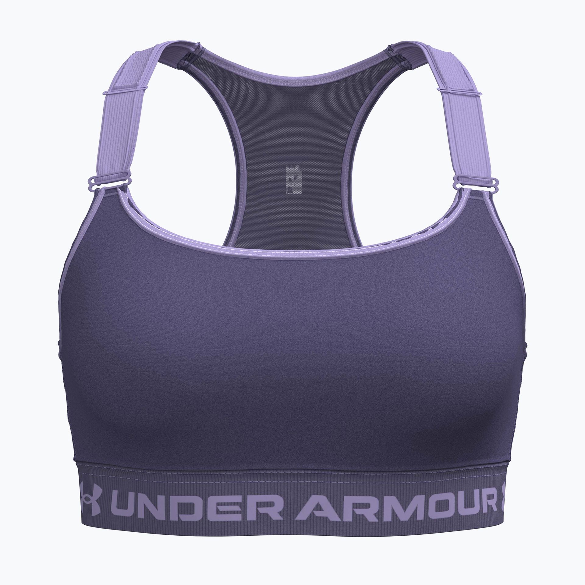 Biustonosz treningowy Under Armour HeatGear High purple luxe/purple crest WYSYŁKA W 24H 30 DNI NA ZWROT