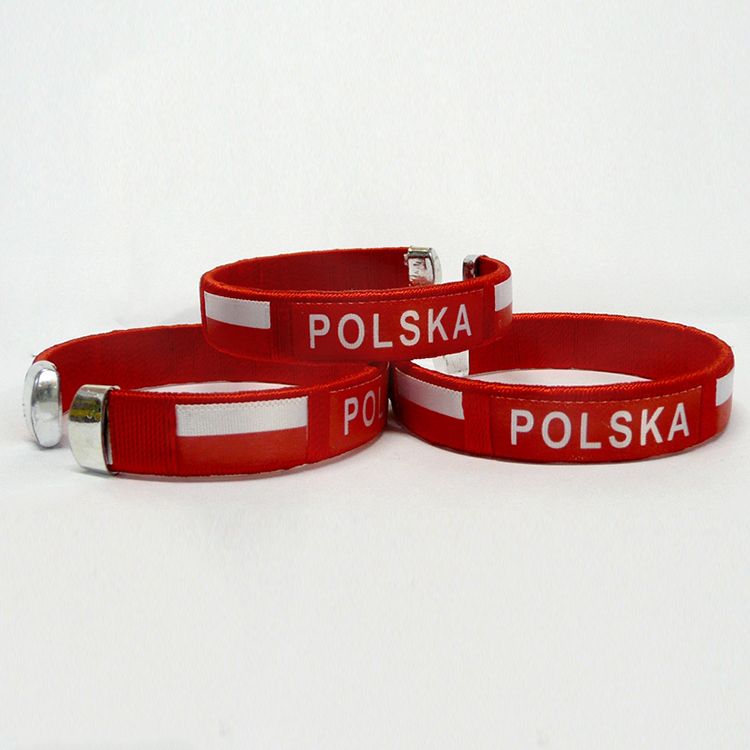 POLSKA opaska bransoletka dopasowująca się do nadgarstka CZERWONA