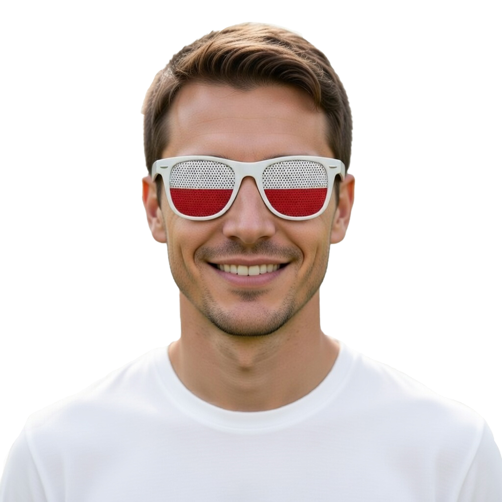 POLSKA Okulary kibica Reprezentacji Biało-czerwoni