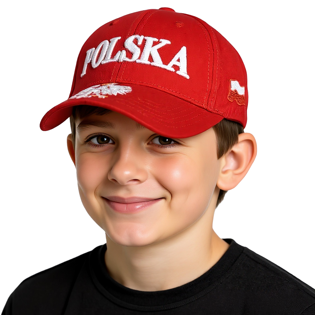 POLSKA Czapka z daszkiem dziecięca kibica z godłem Patriotyczna 11