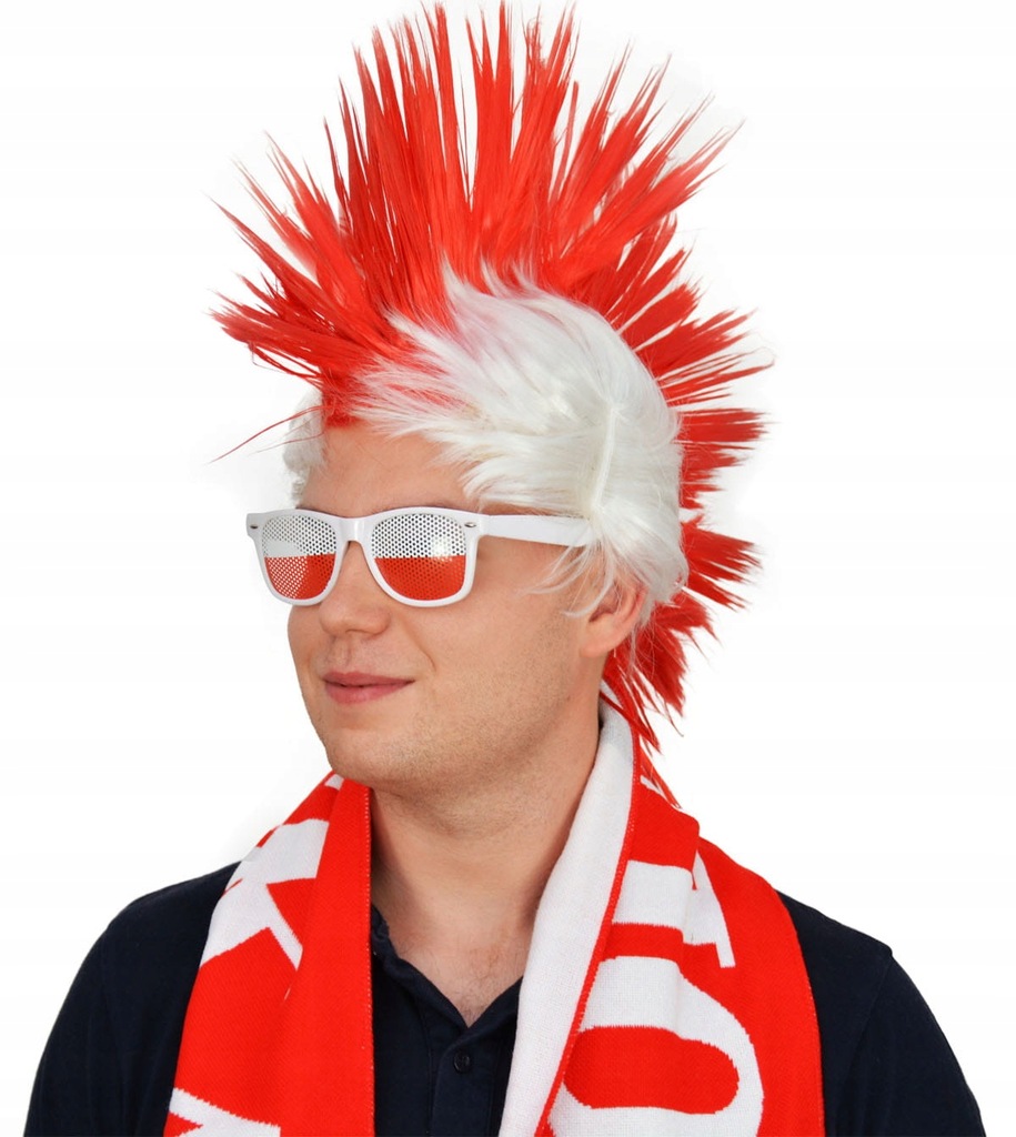 Czapka Polska peruka IROKEZ Kibica Reprezentacji
