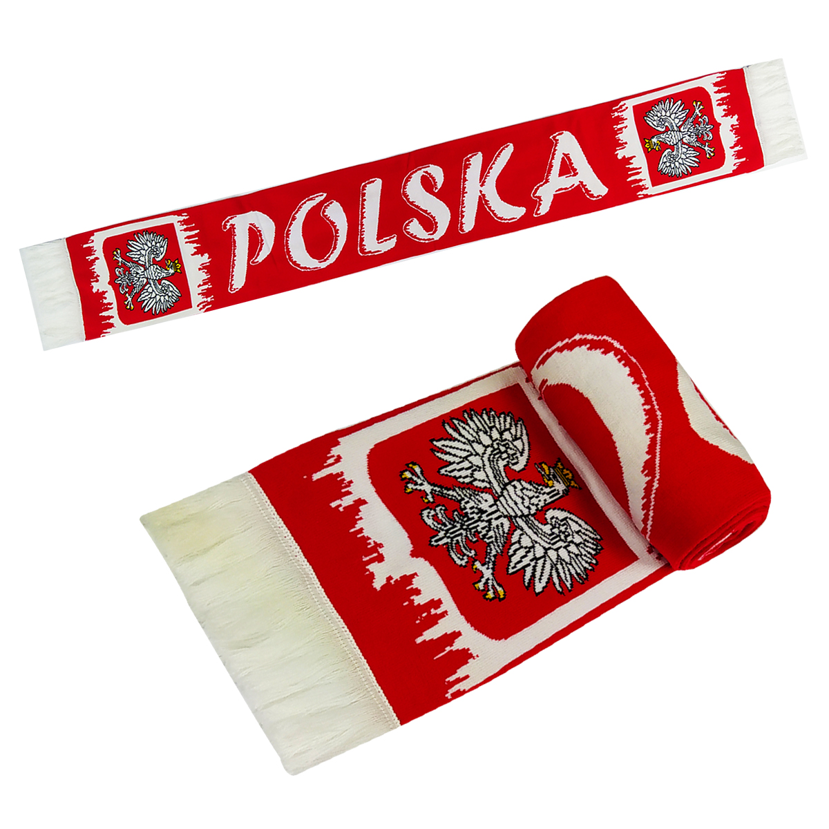 SZALIK POLSKA Szaliki kibica Reprezentacji Dwustronny Gruby = jakość