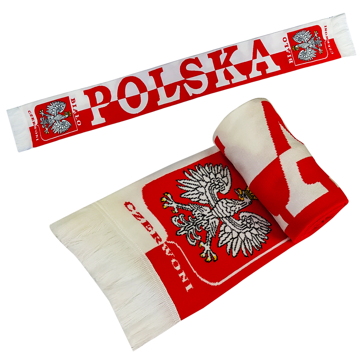 SZALIK POLSKA Szaliki kibica Reprezentacji Dwustronny Gruby = jakość