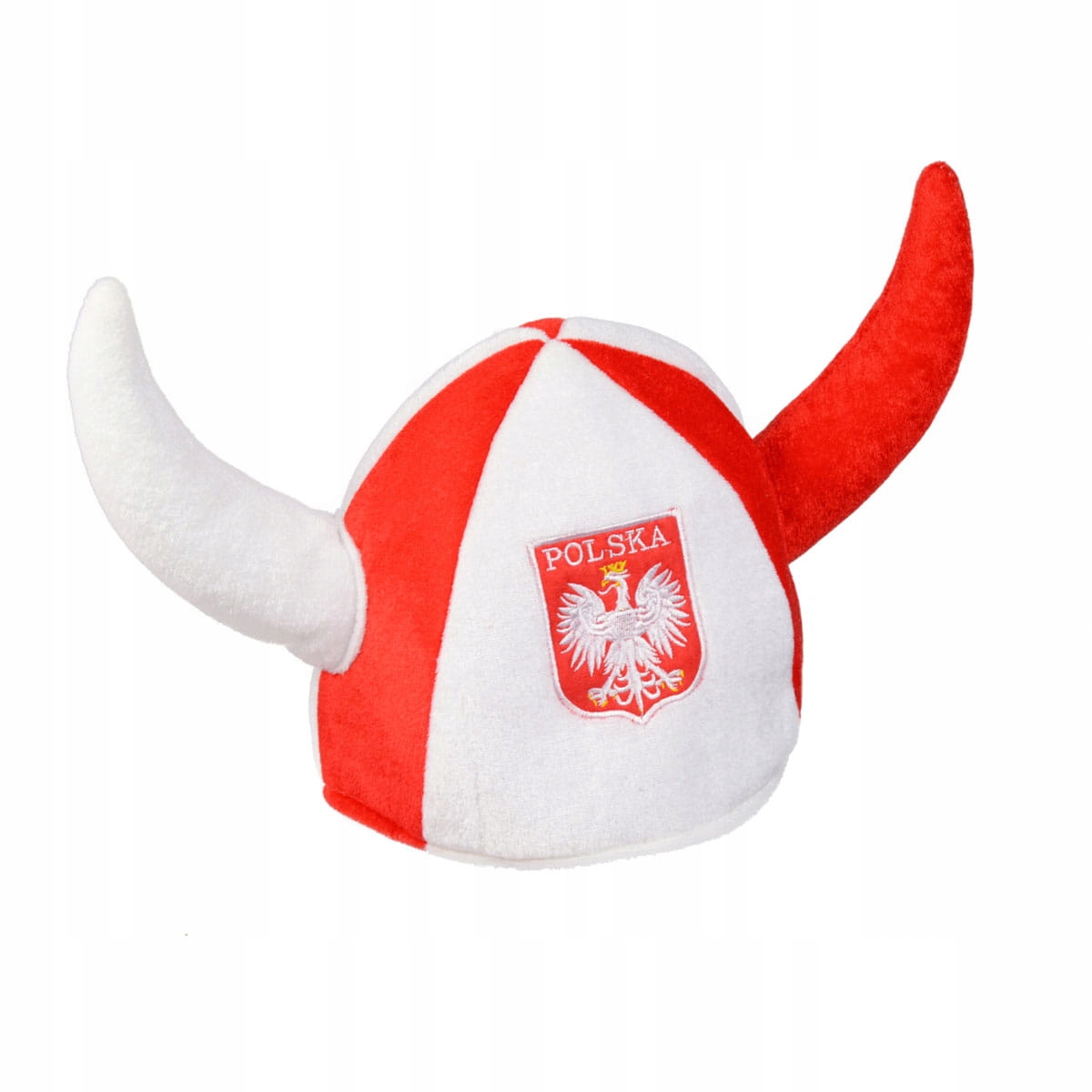 POLSKA Czapka Wiking rogi kibica Reprezentacji Biało-czerwoni