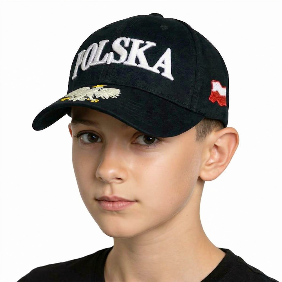 POLSKA Czapka z daszkiem dziecięca kibica z godłem Patriotyczna 21
