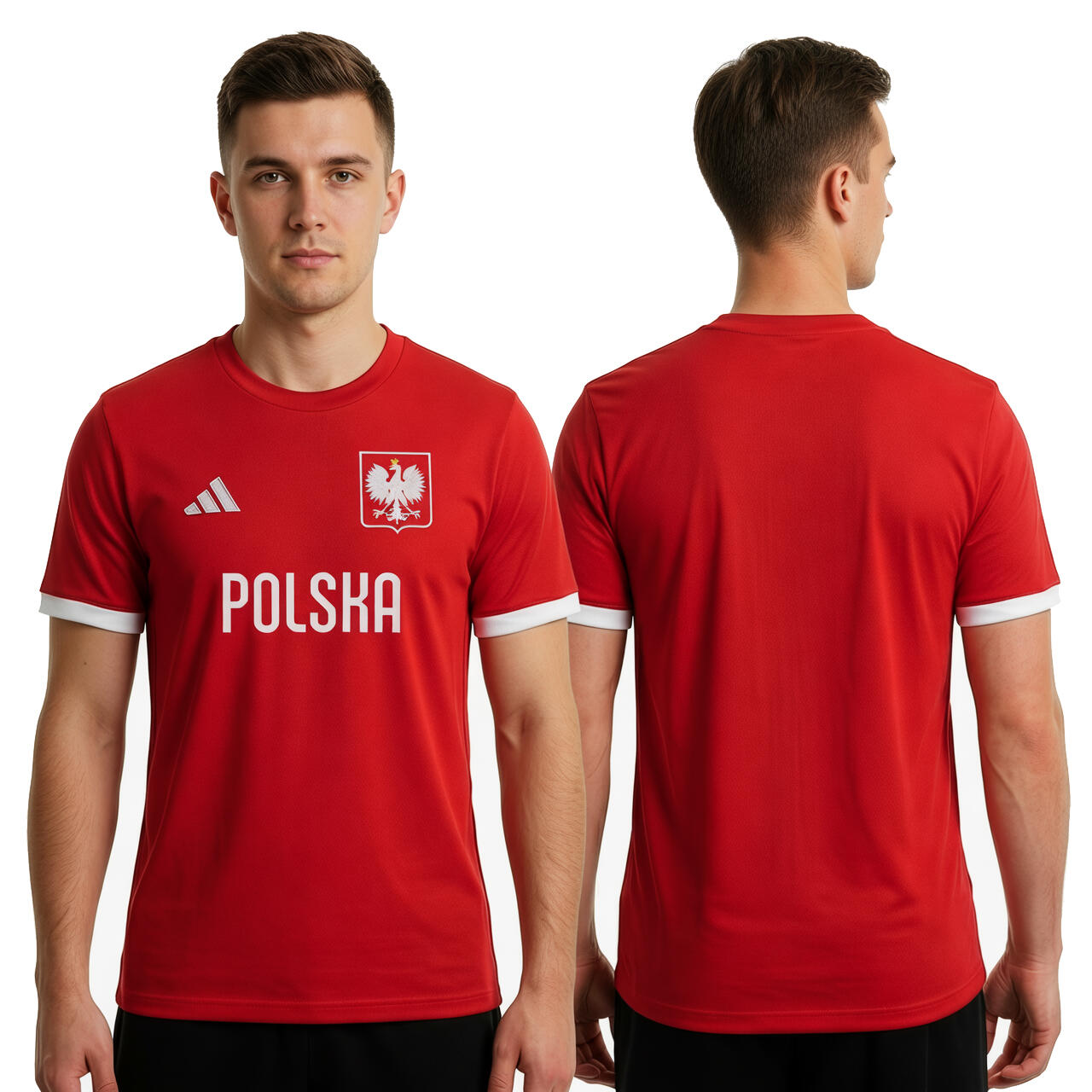 ADIDAS POLSKA Koszulka t-shirt Kibica Premium BAWEŁNA Męska