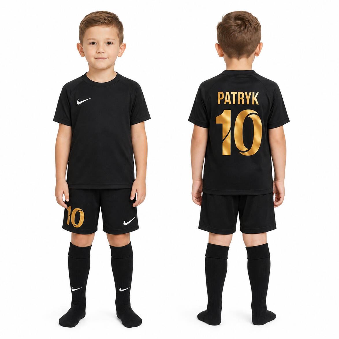NIKE Strój piłkarski 3w1 dla Dziewczynki Chłopca do 128cm TWÓJ NAPIS