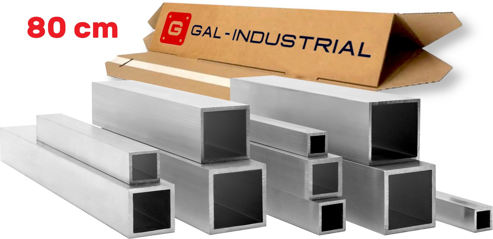 Profil Aluminiowy 30x30x3 mm 80 cm Rura Kwadratowa Aluminium Na wymiar