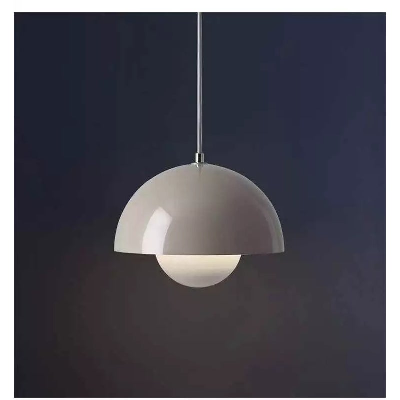 Lampa wisząca do wnętrz Design Bud Danois, lampka nocna z żarówką, 23 cm, 3000 K-6000 K, szara
