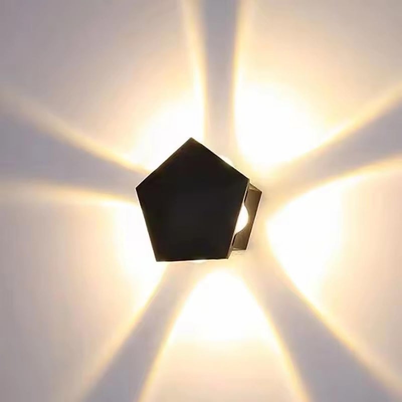 2-pak zewnętrznej lampy ściennej, lampa LED IP65 wodoodporna, zewnętrzna lampa czarna do ogrodu, podwórka, tarasu