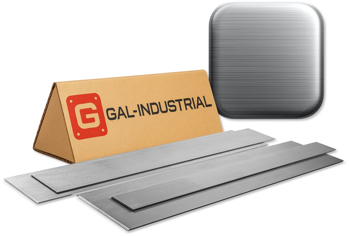 GAL-INDUSTRIAL Płaskownik Aluminiowy SZCZOTKOWANY 10x3mm 20cm Profil Aluminium EN6060 PA38