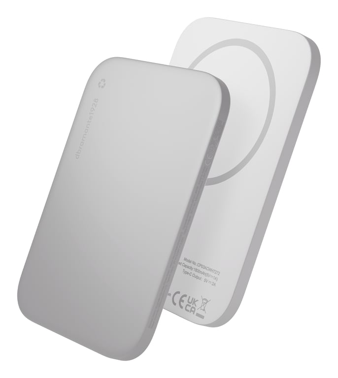 dbramante1928 CP03ACWH7272 bank mocy 3000 mAh Bezprzewodowe ładowanie Aluminium