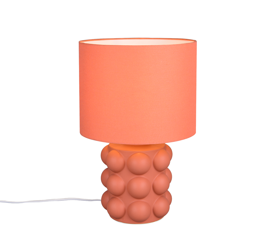 KATE lampa stołowa pomarańczowa abażur fi 30cm podstawa ceramiczna 1xE27 R56481940