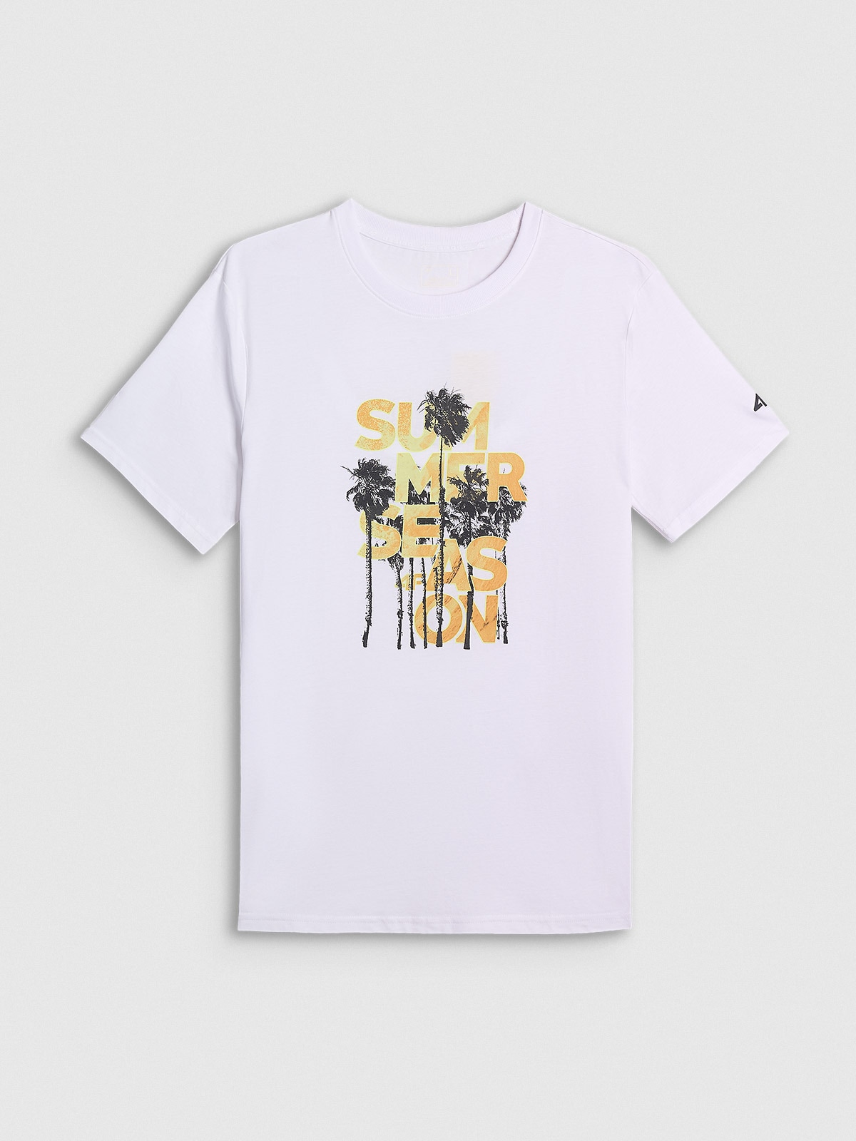 4F T-shirt oversize z nadrukiem męski - biały M
