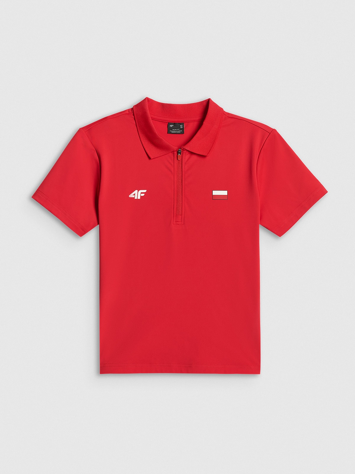 4F Koszulka kibica polo damska - czerwona XXL