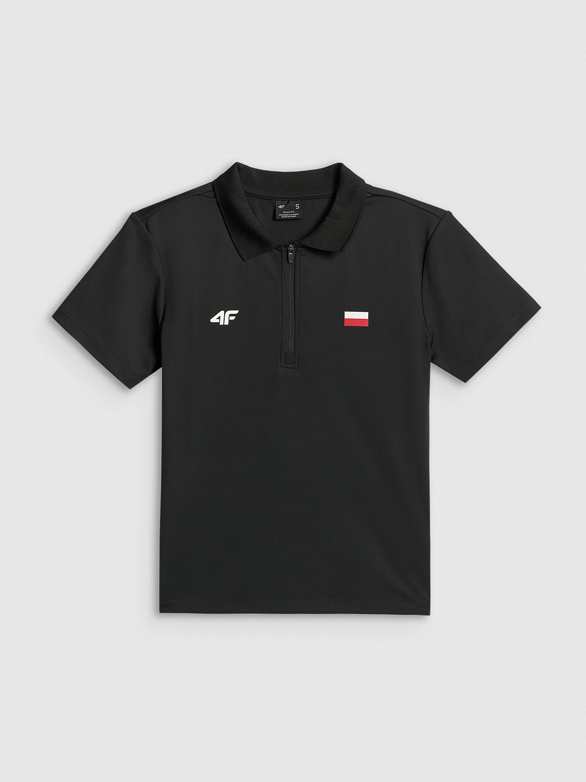 4F Koszulka kibica polo damska - czarna XS