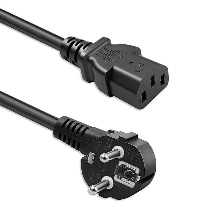 Qoltec Kabel zasilający wtyczka kątowa SCHUKO CEE 7/7 (E/F) IEC 54617