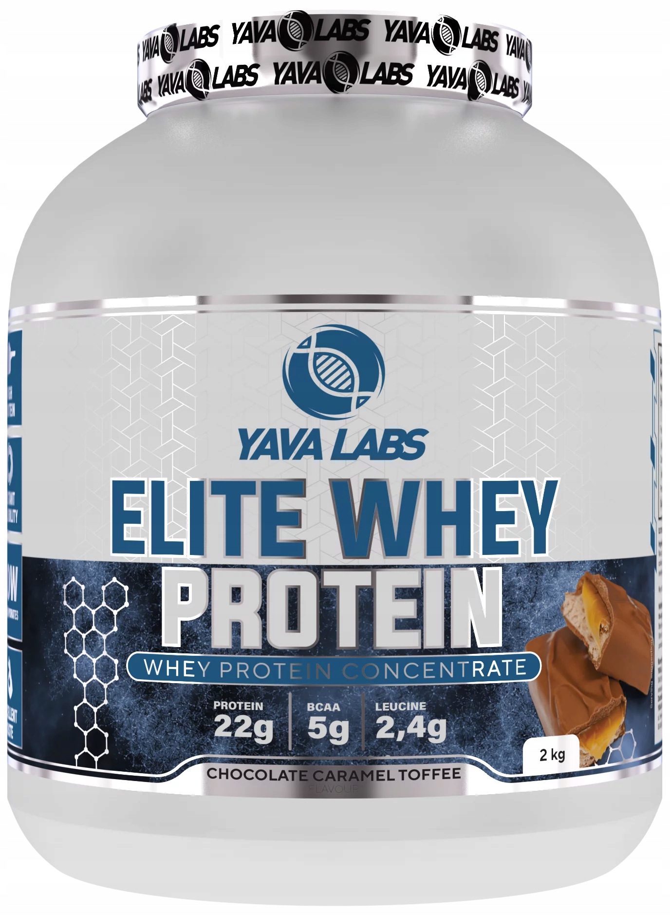 Białko Serwatkowe Elite Whey Protein 2 kg Yava Labs czekoladowo karmelowe